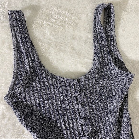 PRIVACY PLEASE Ribbed Button Front Bodysuit - Picture 4 of 7